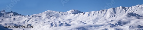 Bergpanorama im Winter: Ischl-Engadin