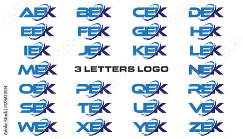 3 letters modern generic swoosh logo  AEK, BEK, CEK, DEK, EEK, FEK, GEK, HEK, IEK, JEK, KEK, LEK, MEK, NEK, OEK, PEK, QEK, REK, SEK, TEK, UEK, VEK, WEK, XEK, YEK, ZEK