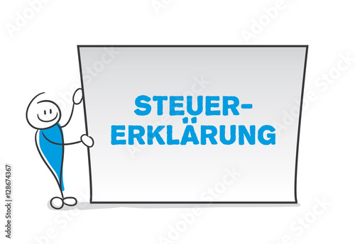 Stick Figure Series Blue / Steuererklärung