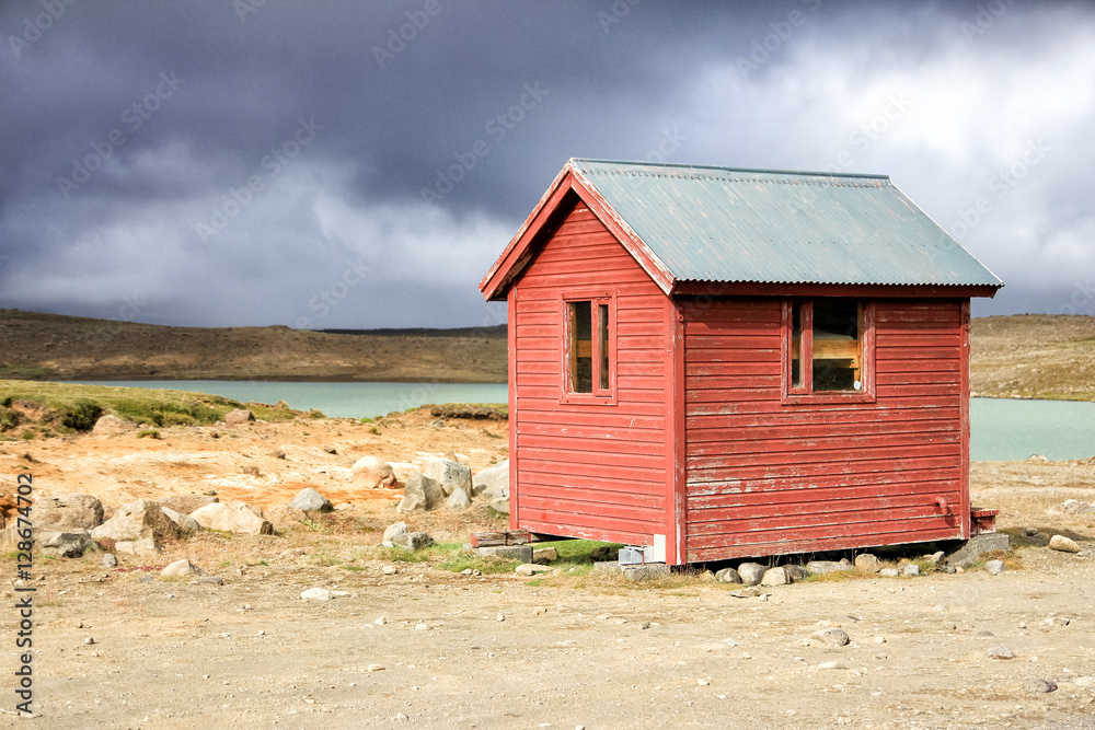 Coloured small House in Iceland 