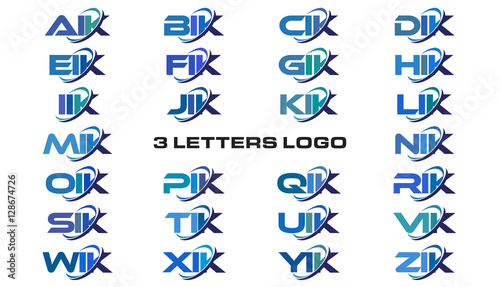 3 letters modern generic swoosh logo  AIK, BIK, CIK, DIK, EIK, FIK, GIK, HIK, IIK, JIK, KIK, LIK, MIK, NIK, OIK, PIK, QIK, RIK, SIK, TIK, UIK, VIK, WIK, XIK, YIK, ZIK