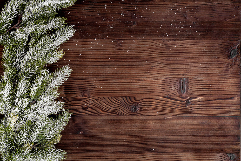 Christmas decorations New Year on dark wooden background top view Christmas decorations New Year on dark wooden background top view