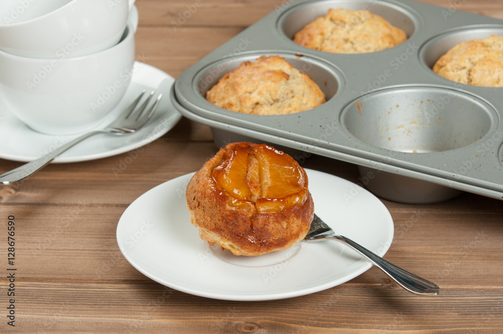 Homebaked Upside Down Maple And Apple Muffins. Homebaked Upside Down Maple And Apple Muffins.