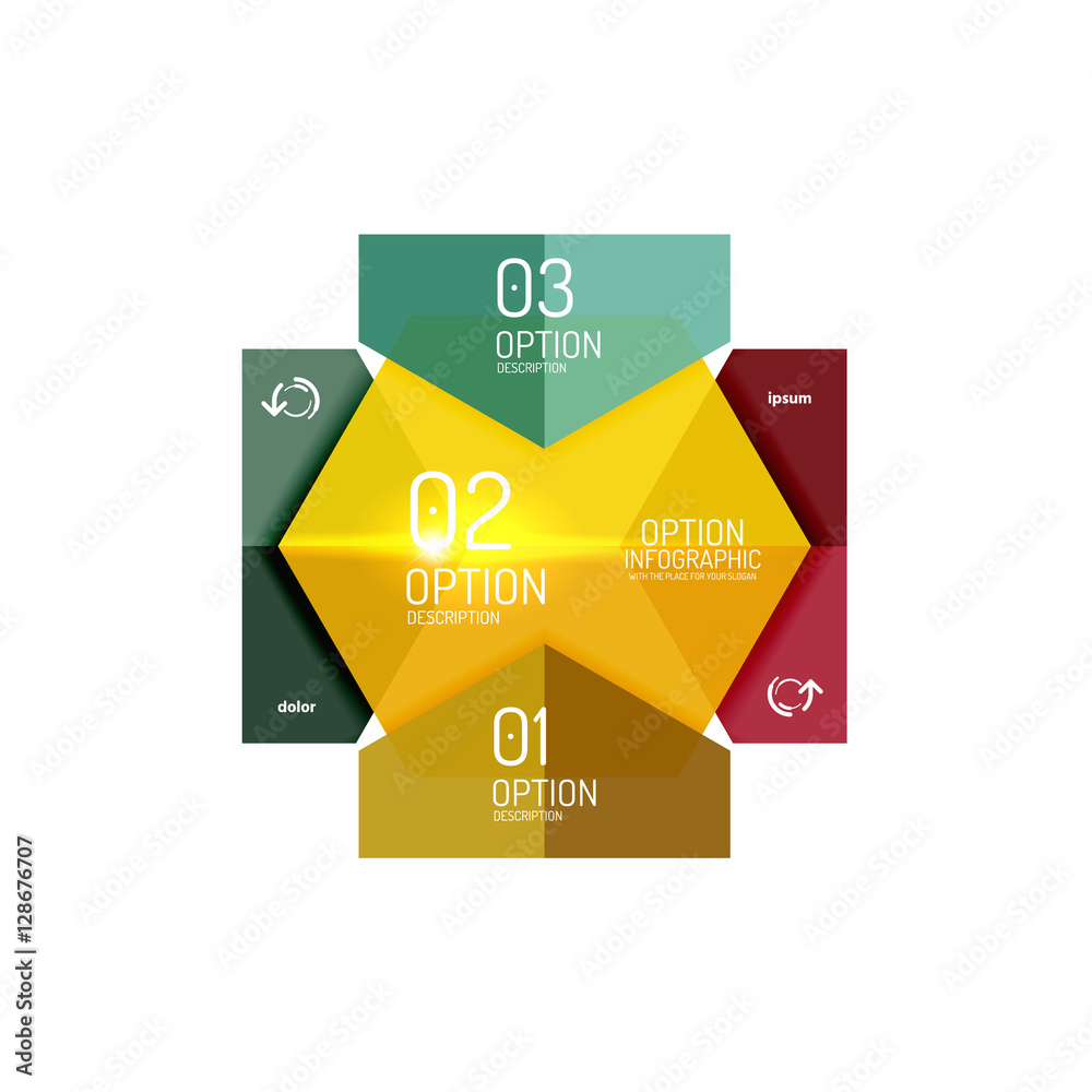 Infographic modern templates - geometric shapes