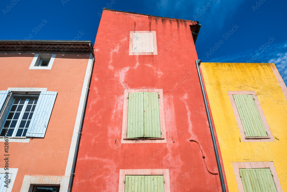 The colorful village of Roussillon, Provence (France)