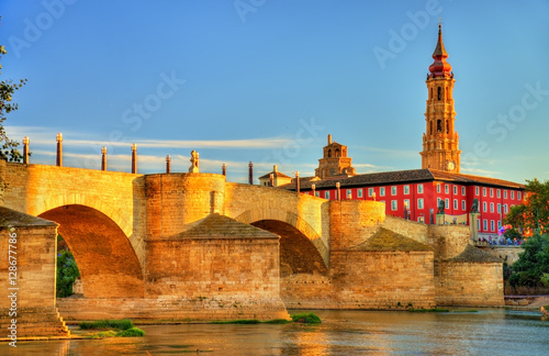 Puente de Piedra in Zaragoza, Spain