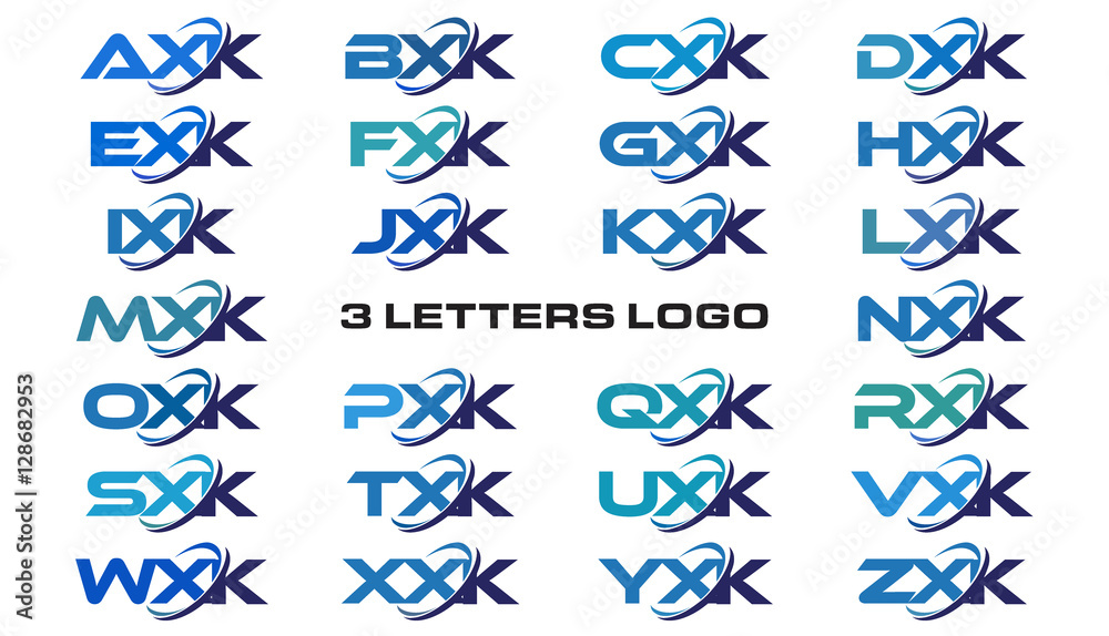 3 letters modern generic swoosh logo  AXK, BXK, CXK, DXK, EXK, FXK, GXK, HXK, IXK, JXK, KXK, LXK, MXK, NXK, OXK, PXK, QXK, RXK, SXK, TXK, UXK, VXK, WXK, XXK, YXK, ZXK