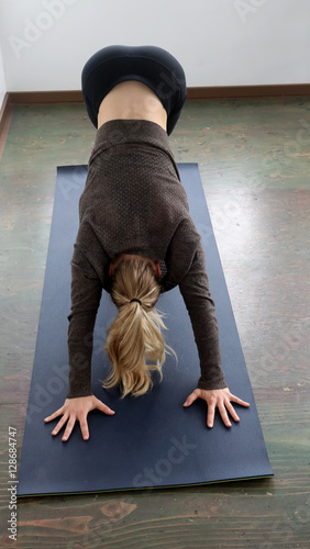 Φωτογραφία Beautiful Blond Woman Doing Yoga