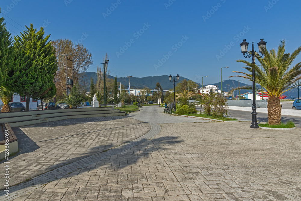 embankment of Thassos town, East Macedonia and Thrace, Greece 