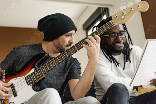 Artists producing music.