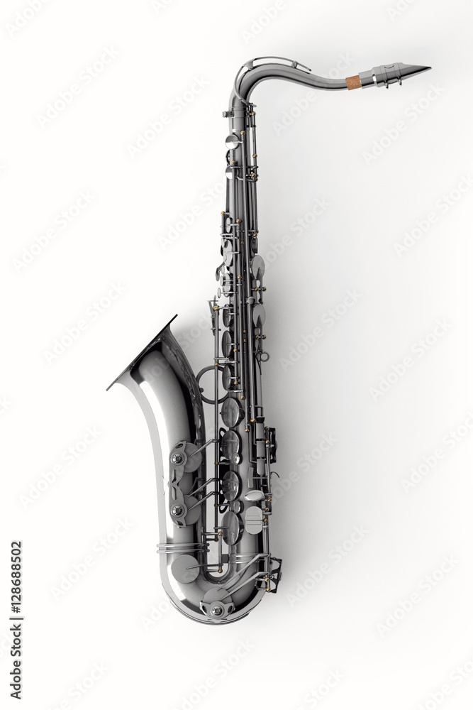 Naklejka premium Saxophone isolated on white background