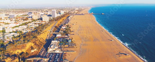 Santa Monica beach from above photo