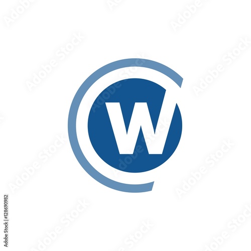 letter c and w logo vector