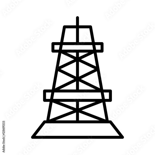 drilling rig illustration design