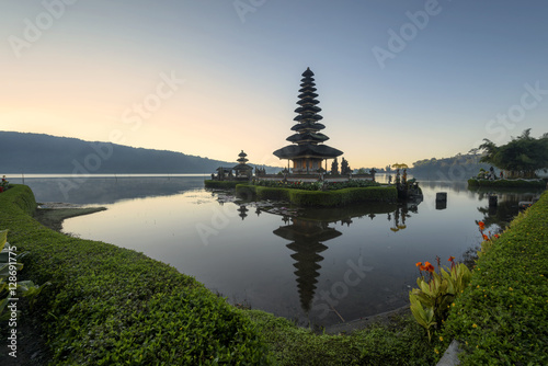 Pura Ulun Danu Bratan  Hindu temple on Bratan lake in Bali  Indonesia