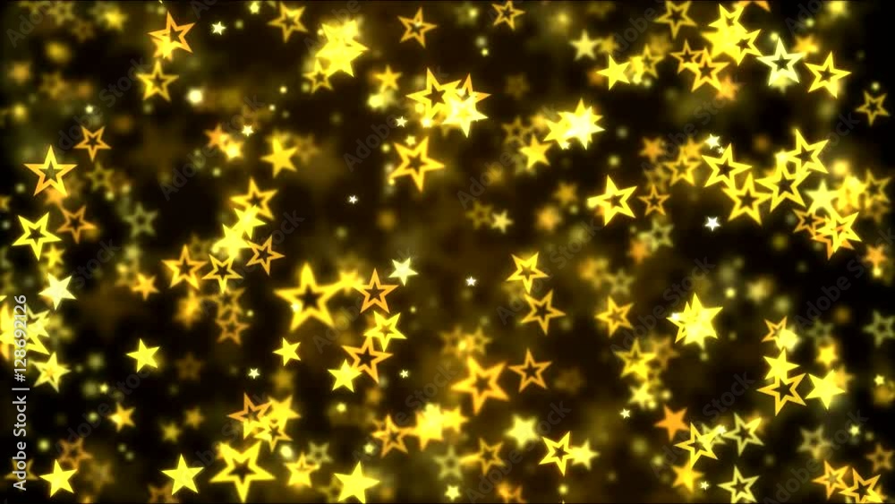 Falling Star Shapes Background Animation - Loop Golden Falling Star Shapes Background Animation - Loop Golden