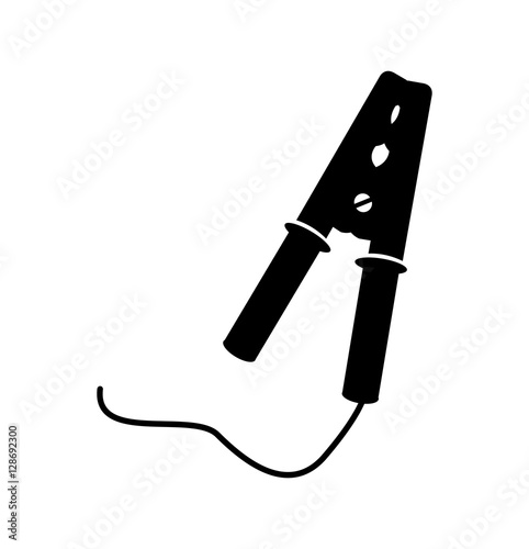 Current cable clamps icon vector illustration design
