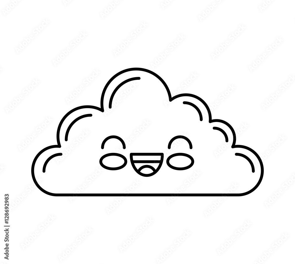 cute cloud kawaii face vector illustration design cute cloud kawaii face vector illustration design