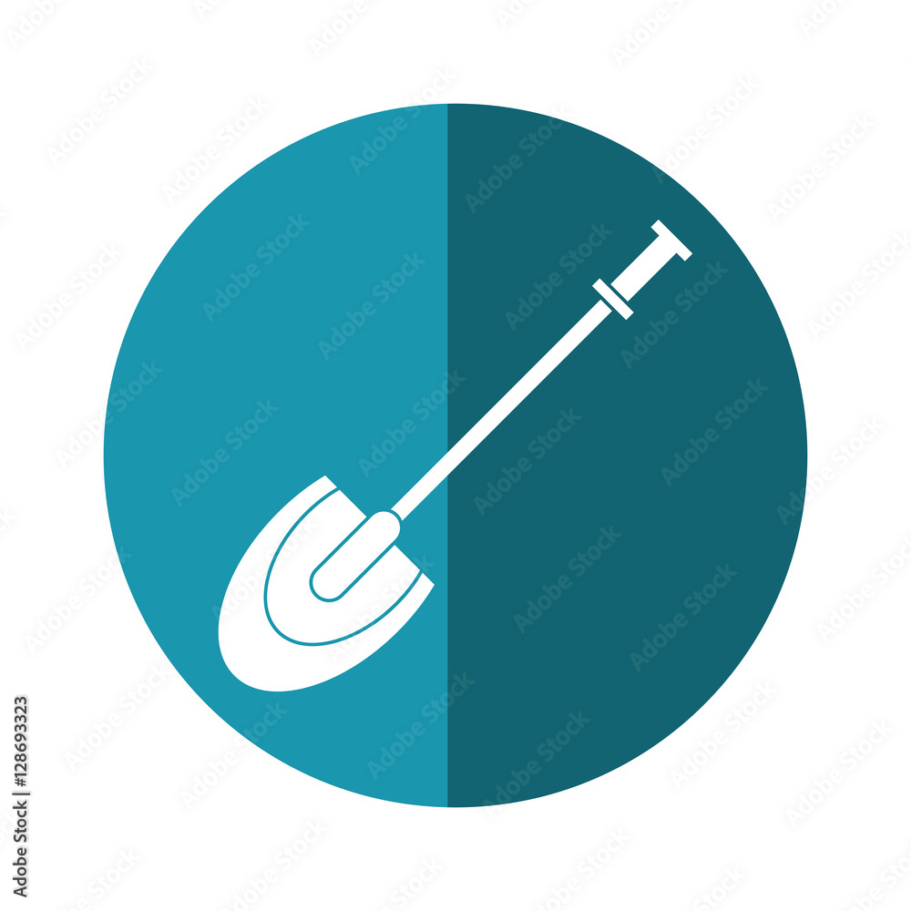 shovel tool element camping blue circle shadow vector illstration eps 10 shovel tool element camping blue circle shadow vector illstration eps 10