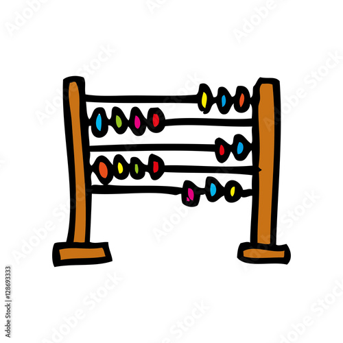 abacus school isolated icon vector illustration design