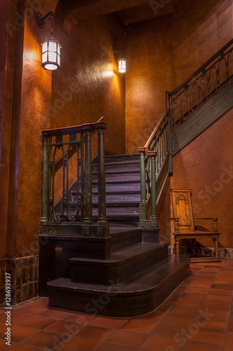 Staircase in a castle.