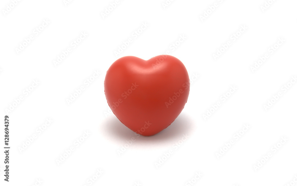 red heart on a white background