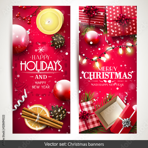 Luxury Christmas banners
