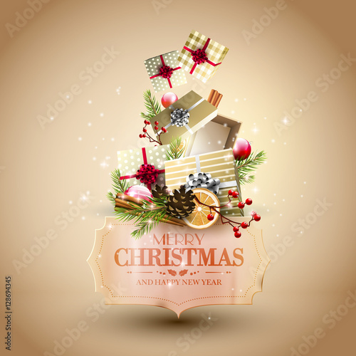 Luxury Christmas greeting card