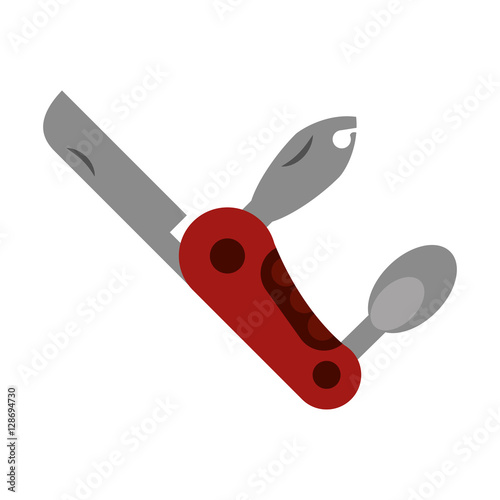 knife multi-tool army camping vector illustration eps 10