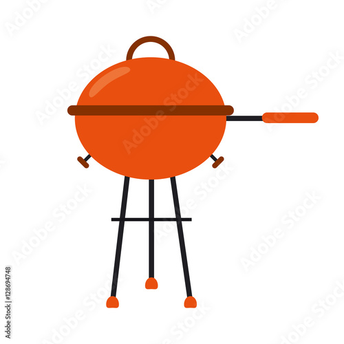 grill barbecue kettle food camping vector illustration eps 10