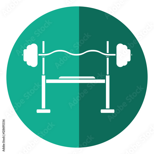 brench press exercise gym design shadow vector illustration eps 10