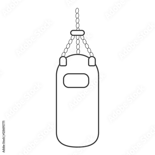 outline punching bag training gym icon vector illustration eps 10
