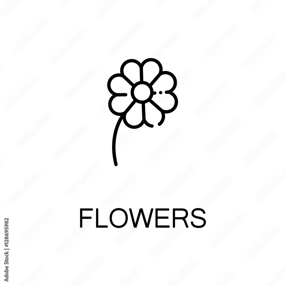 Flower flat icon Flower flat icon