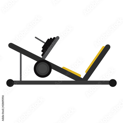 press legs sport machine gym design vector illustration eps 10