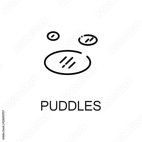 Puddles flat icon