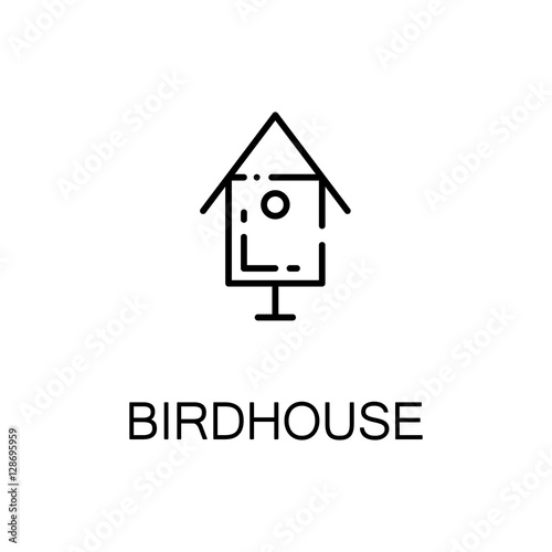 Birdhouse flat icon