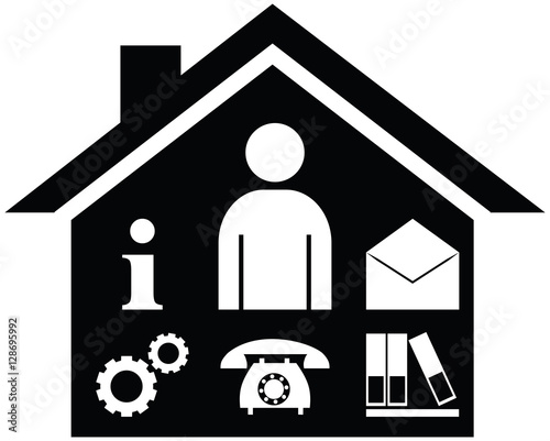 Business management or Facility management vector symbol icon.