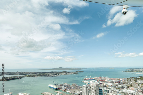 Auckland city fview from sky tower.