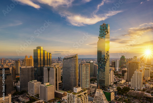 Bangkok city at sunset