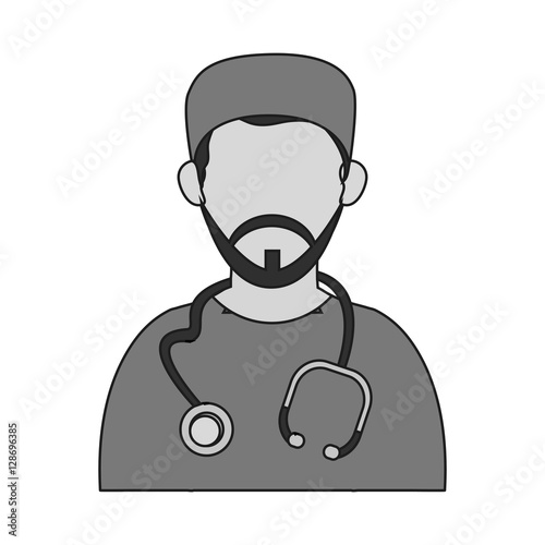 Doctor icon. Medical health care hospital and emergency theme. Isolated design. Vector illustration © Jemastock