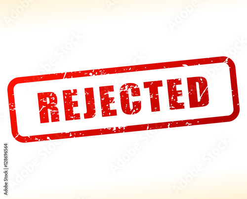 rejected stamp on white background