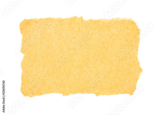 Blank brown paper on white background