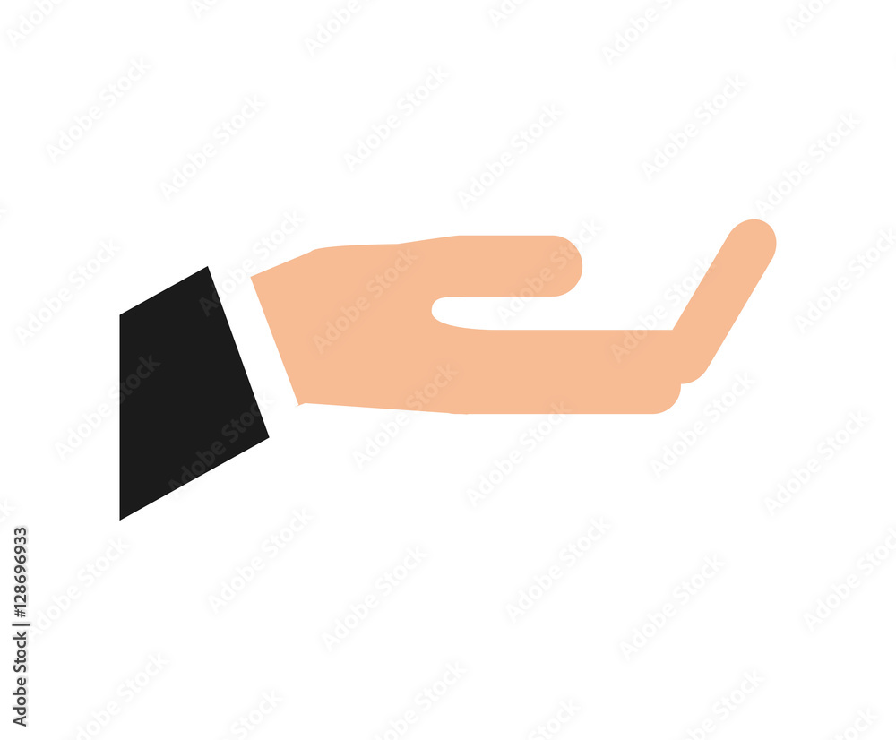 hand human symbol icon vector illustration design