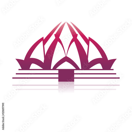 Lotus temple architecture icon vector illustration graphic design