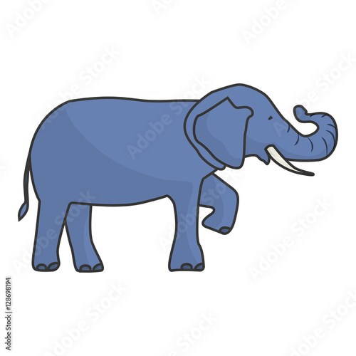 isolated elephant draw icon vector illustration graphic design