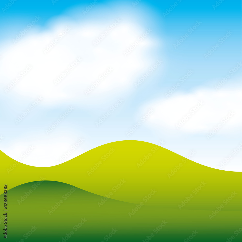 mountains landscape background icon vector illustration design