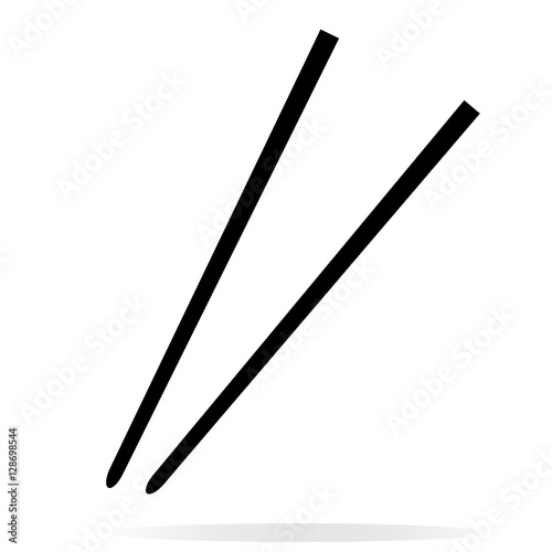 Chopsticks icon on white background. Chopsticks sign.