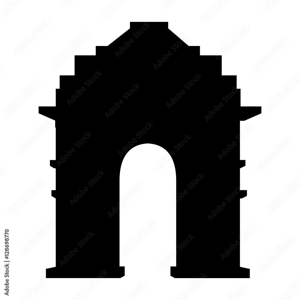 Fototapeta premium India gate delhi icon vector illustration graphic design