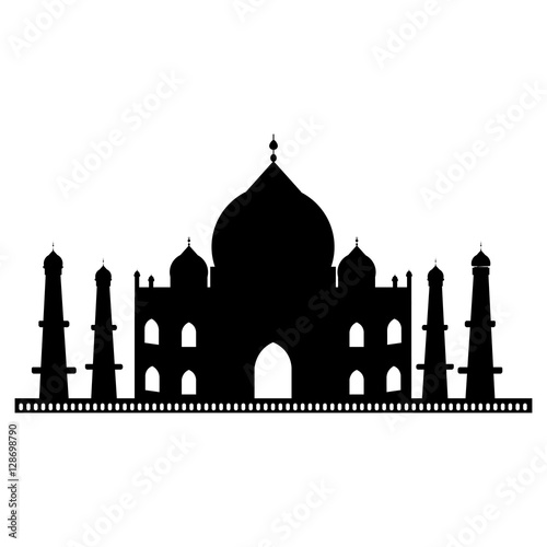 Taj mahal architecture icon vector illustration graphic design