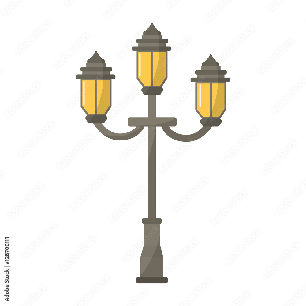 vintage street lamp icon vector illustration graphic design